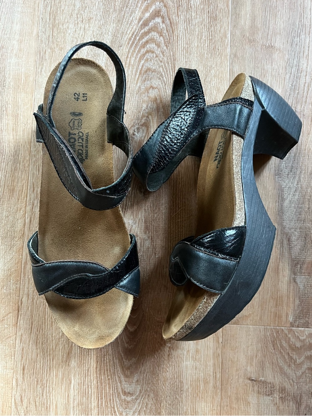 Naot Heeled Leather Sandals
